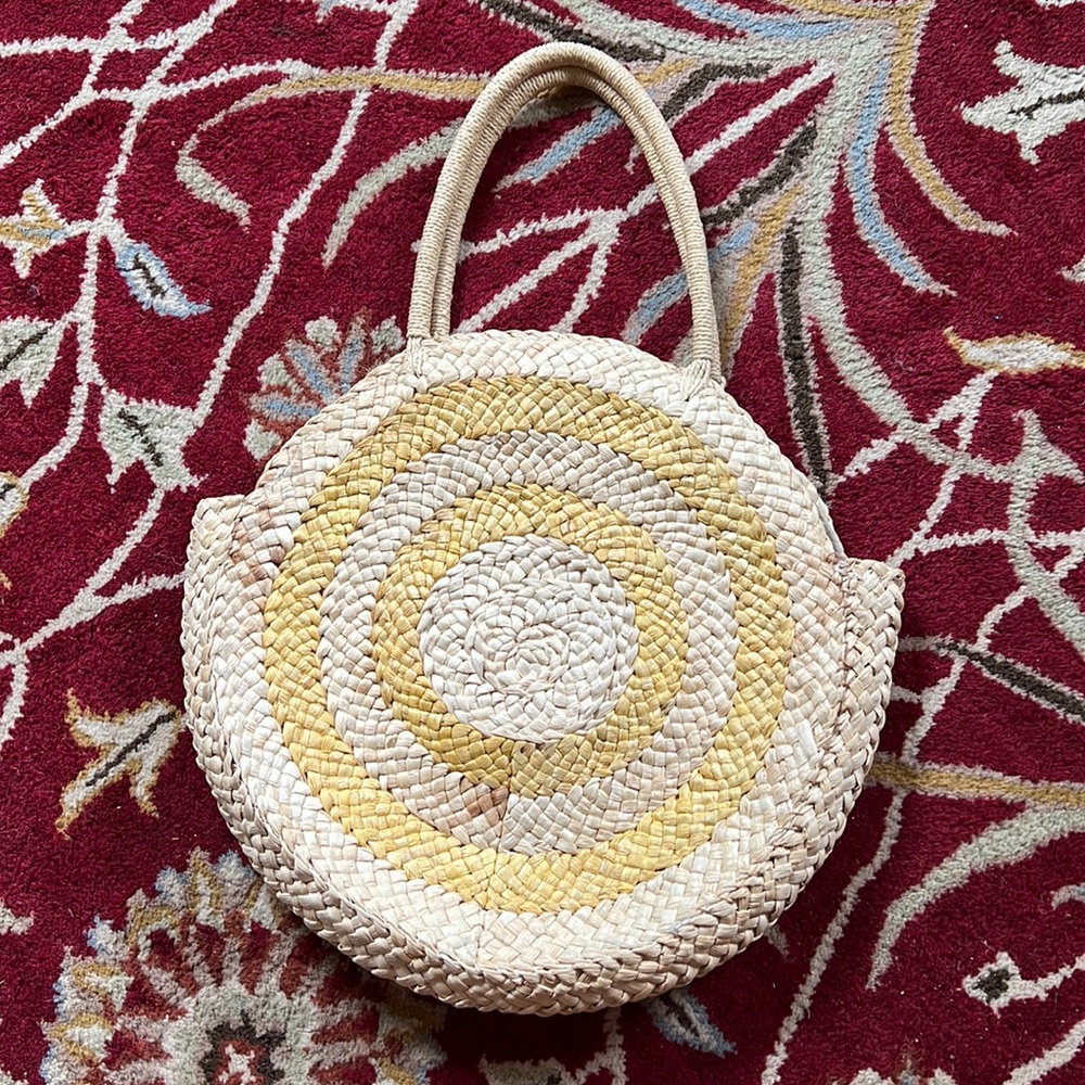 American Eagle straw hobo bag